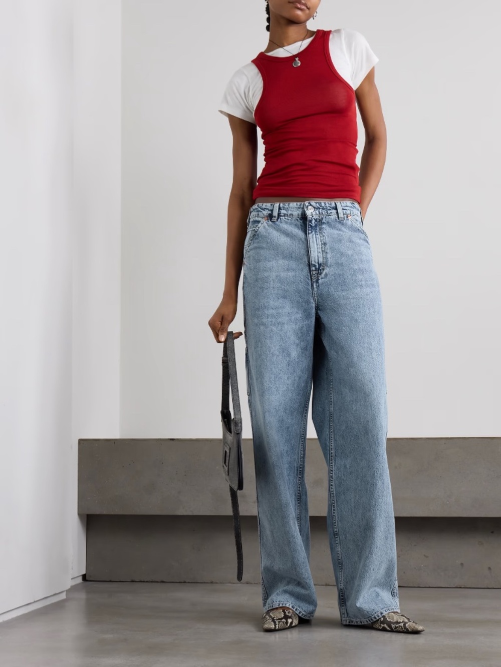 OUR LEGACY Trade mid-rise wide-leg jeans | Light Blue | Size EU38 | NWT